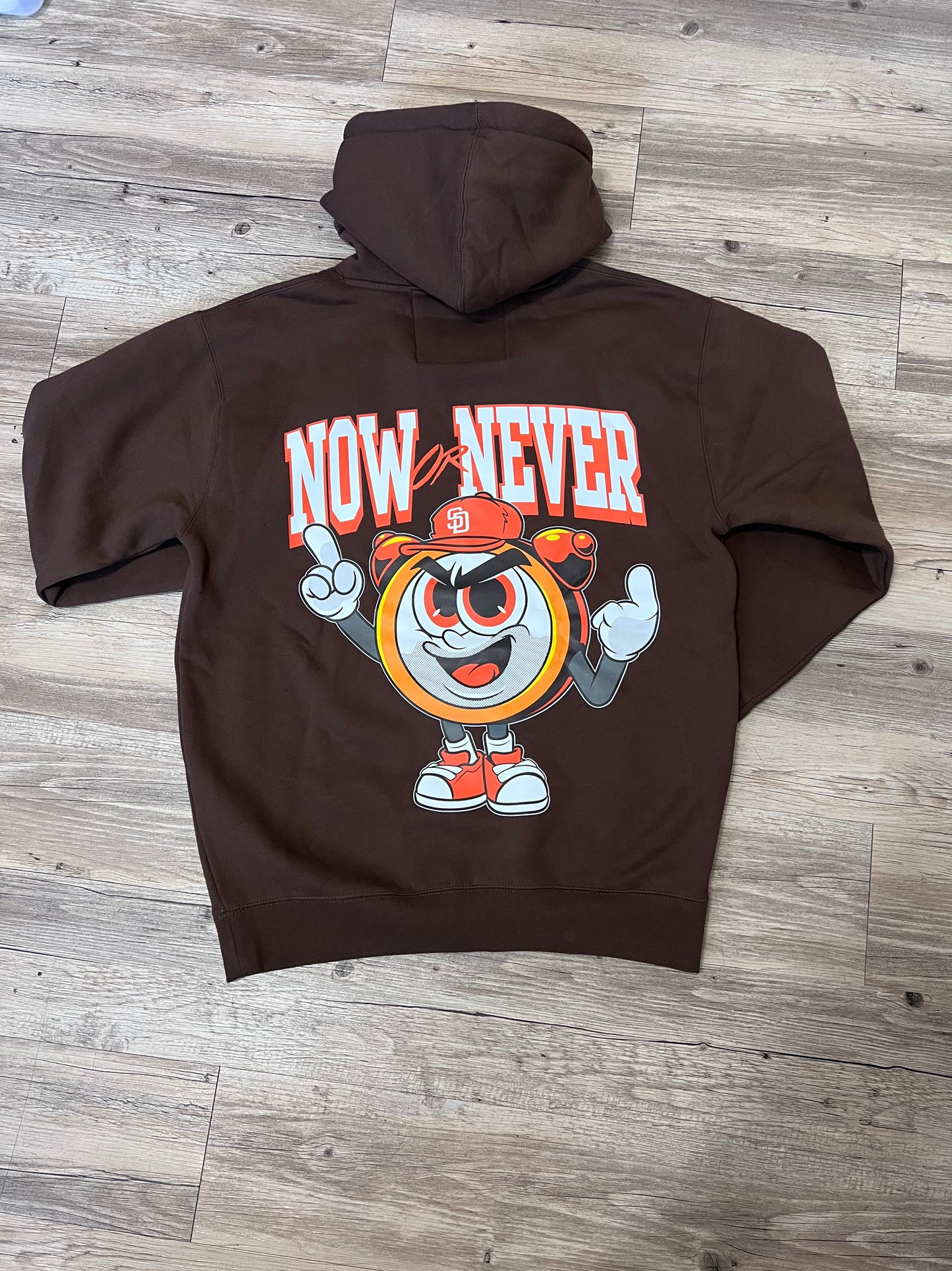 Brown SD Clock Hoodie